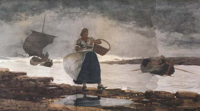 Winslow Homer Inside the Bay,Cullercoats (mk44)